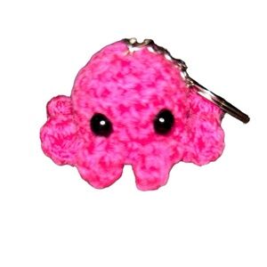 Miniature Crochet Octopus Keychain